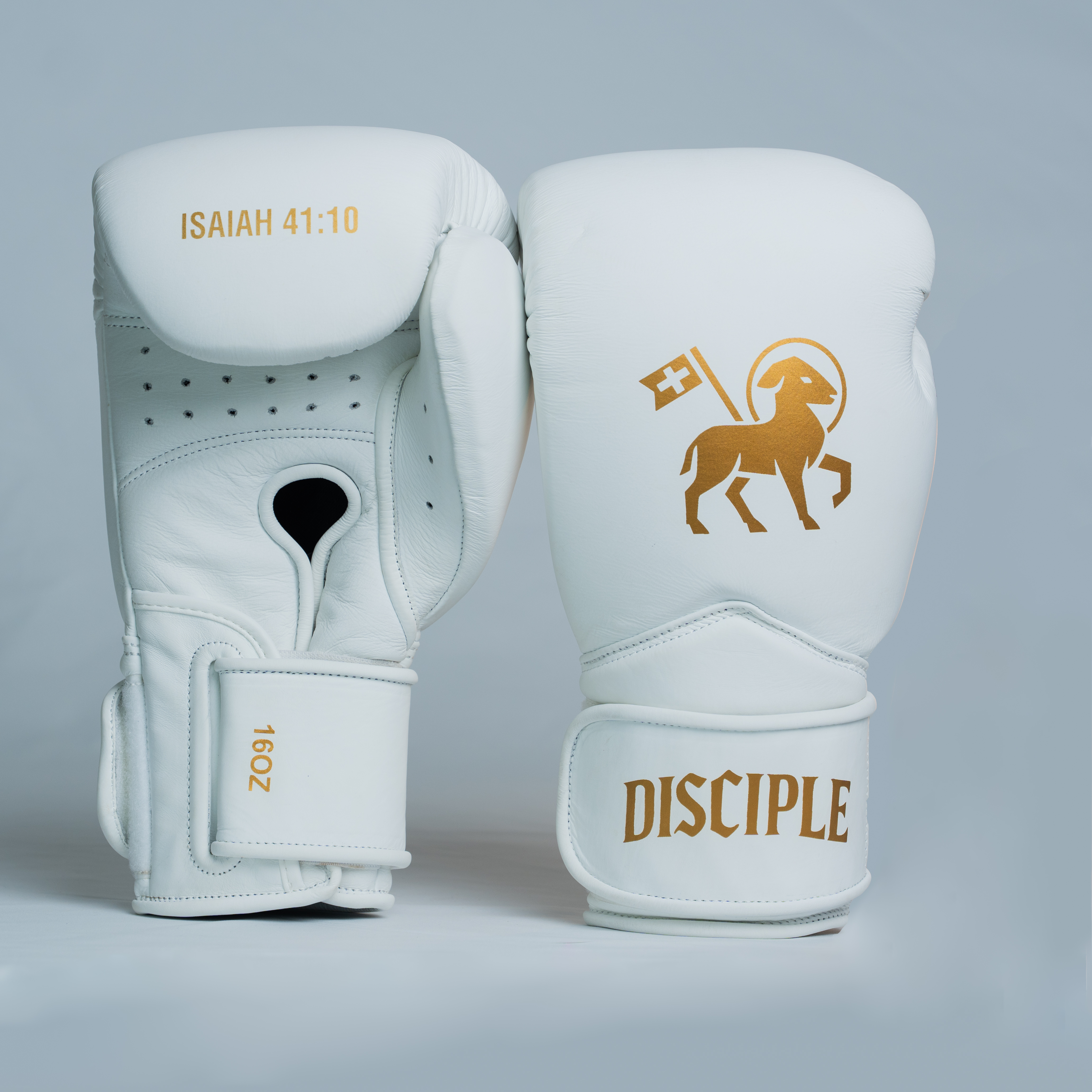 White Disciple Pro Gloves - Front